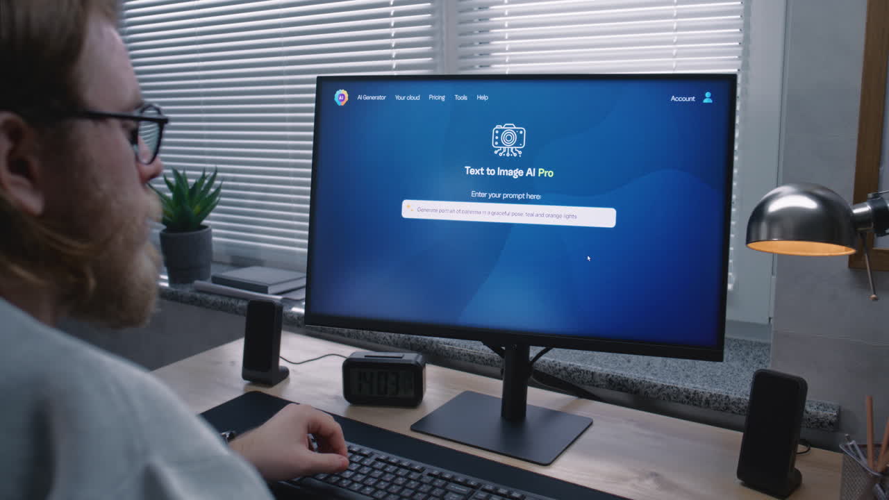 이미지 편집 소프트웨어를 사용하는 사람