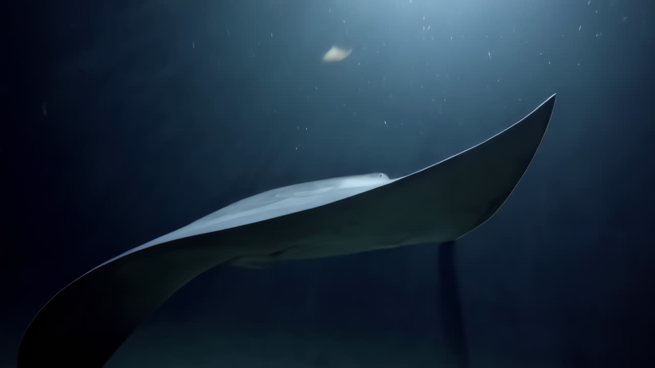 Graceful Rays Gliding in the Ocean