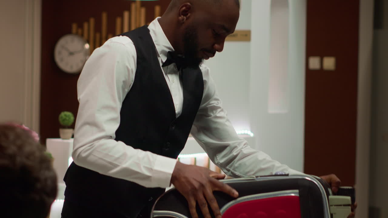 Hotel concierge offering services