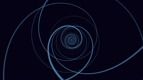 dynamic blue spiral intriguing circular lines on mysterious background