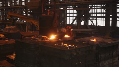 metal casting process in a foundry