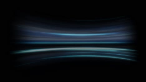 an abstract loop of glowing blue lines arranged in a wave-like pattern on a black background