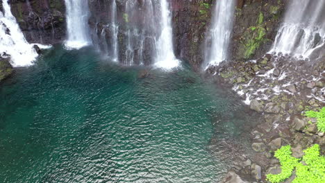 grand galet falls at the cascade langevin on the island of réunion