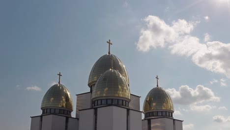 golden domes of a church