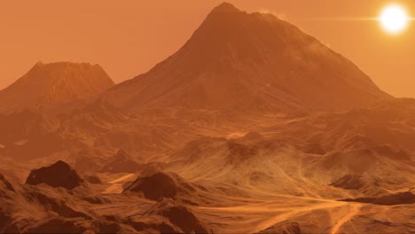 mars landscape at sunrise/sunset