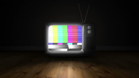 Old-fashioned-tv-with-static