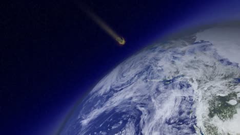 meteor burning up in space