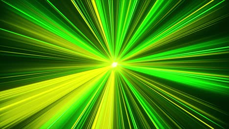 rayos de luz verdes y amarillos coloridos