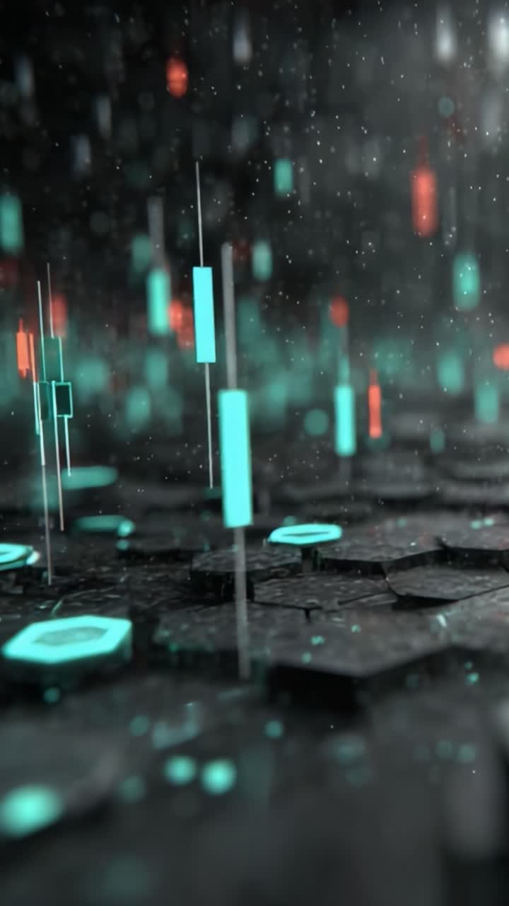 Visualização abstrata de dados digitais: luzes e formas vívidas em um ambiente em rede representando tecnologia, conectividade e inovações modernas de processamento de dados