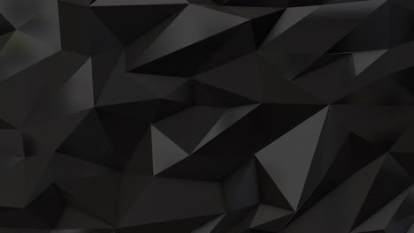 black abstract low poly triangle background