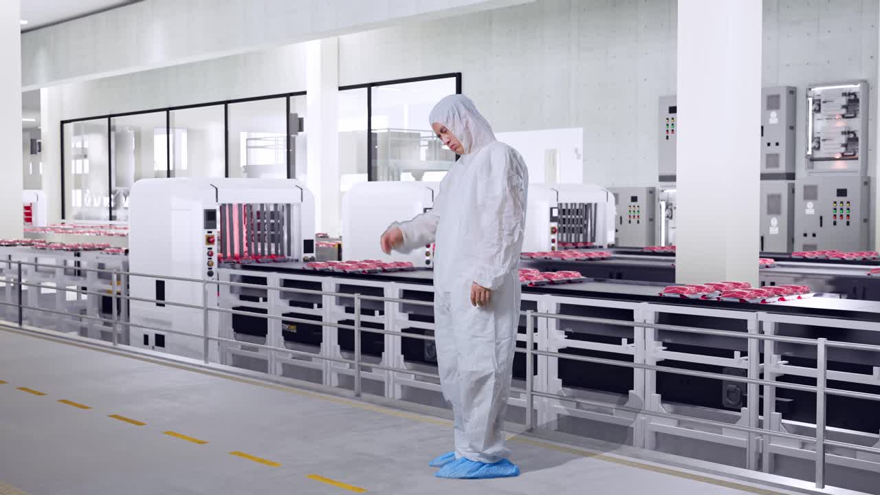 Worker in a Meat Processing Plant