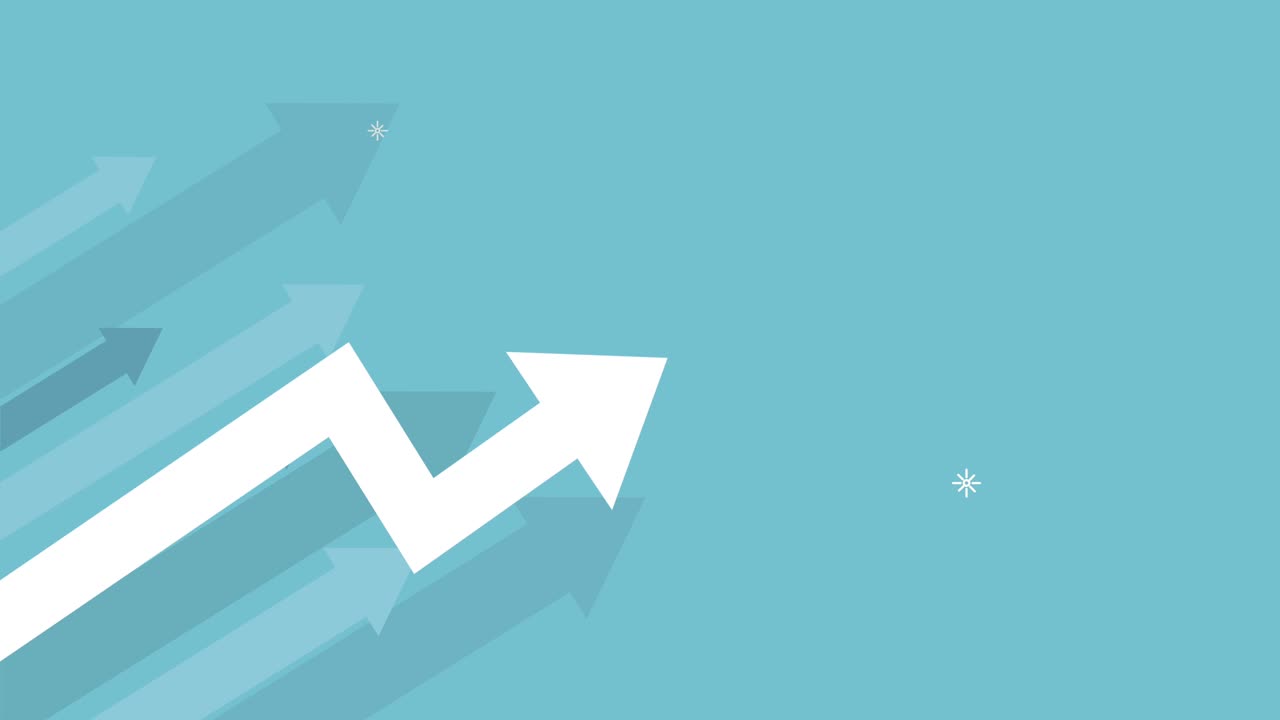 las estadísticas arroyan hacia arriba la animación infográfica