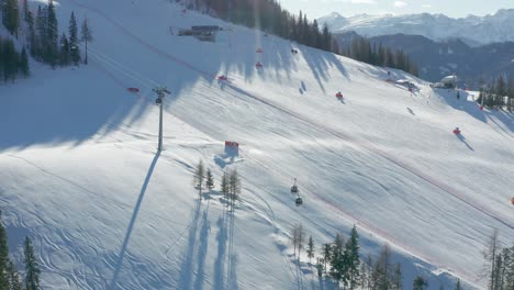 winter in the kronplatz skiing resort in sough tirol, northern italy