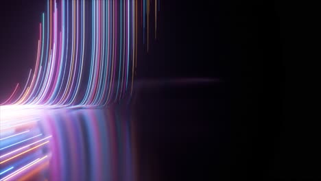 abstract neon light lines background