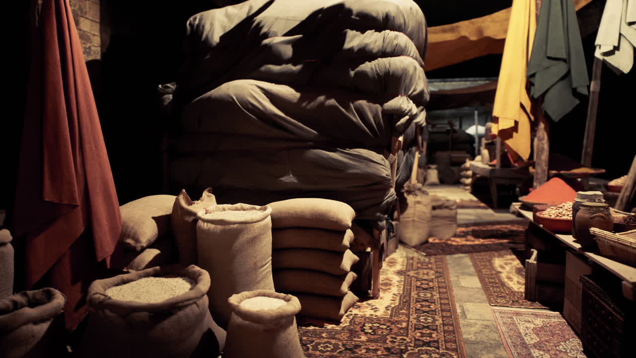 Exploring the vibrant atmosphere of an old national african bazaar at dusk