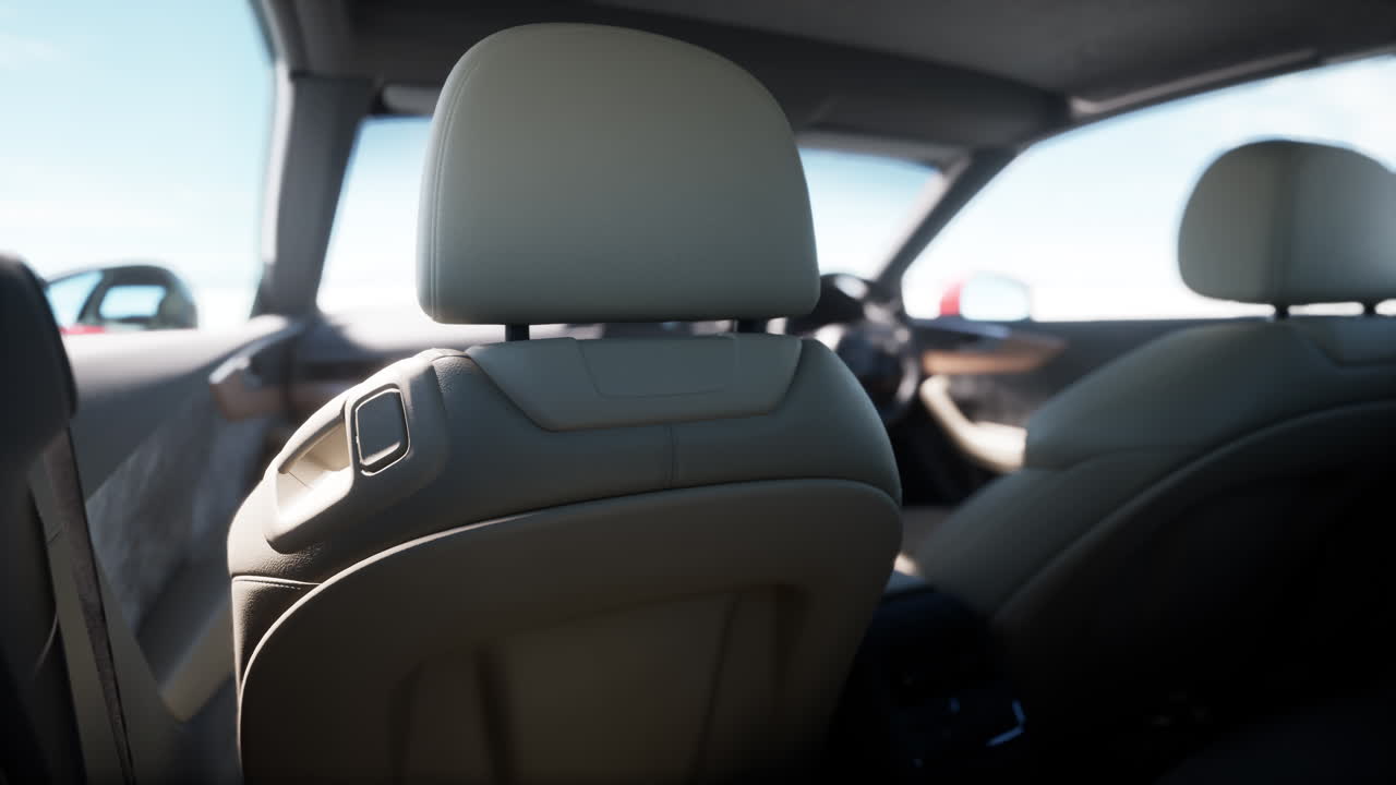 interior de automóvil de lujo asiento trasero