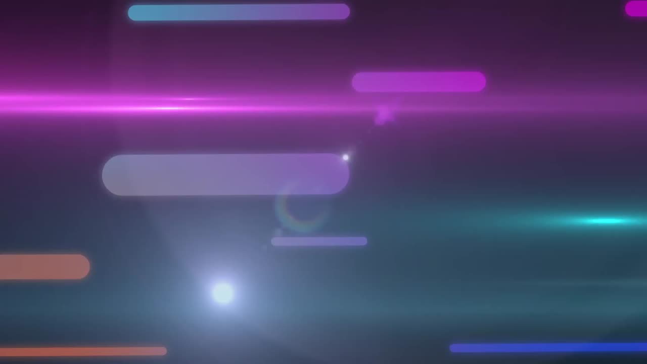 Animazione di scie luminose al neon di trasferimento dati
