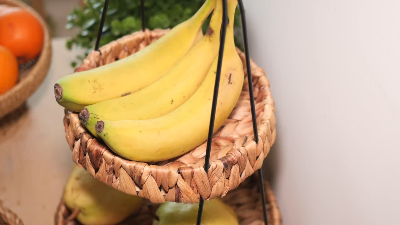Bananas in a Wicker Basket