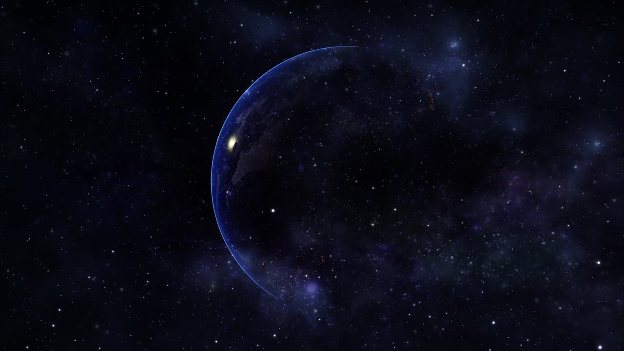 planeta tierra con partículas de polvo que están a su alrededor, el universo