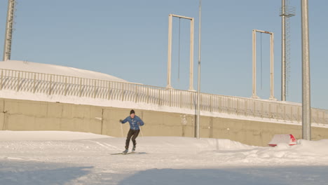 esquí de fondo en invierno