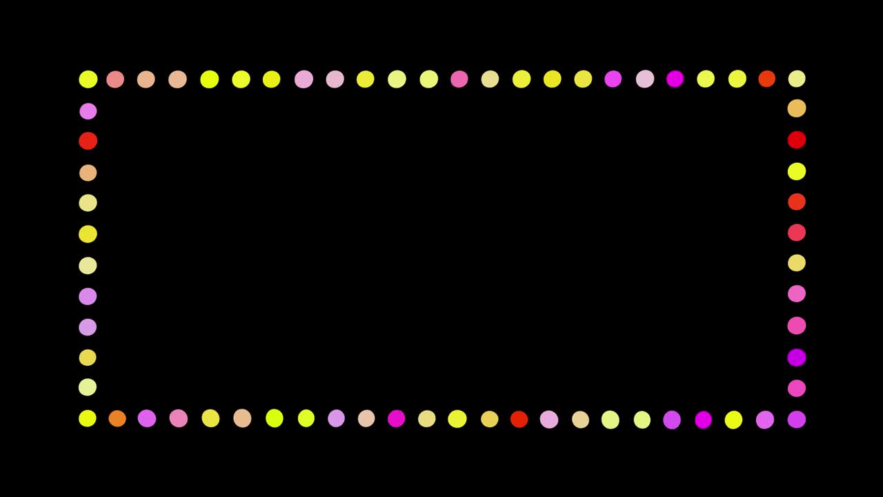 animación de cuadros de puntos coloridos, aislados sobre un fondo transparente