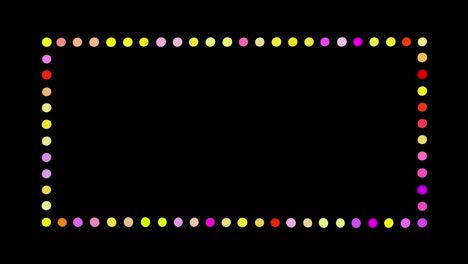animación de cuadros de puntos coloridos, aislados sobre un fondo transparente