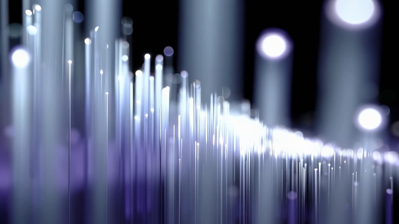 Futuristisk dataflow med glødende lysstråler
