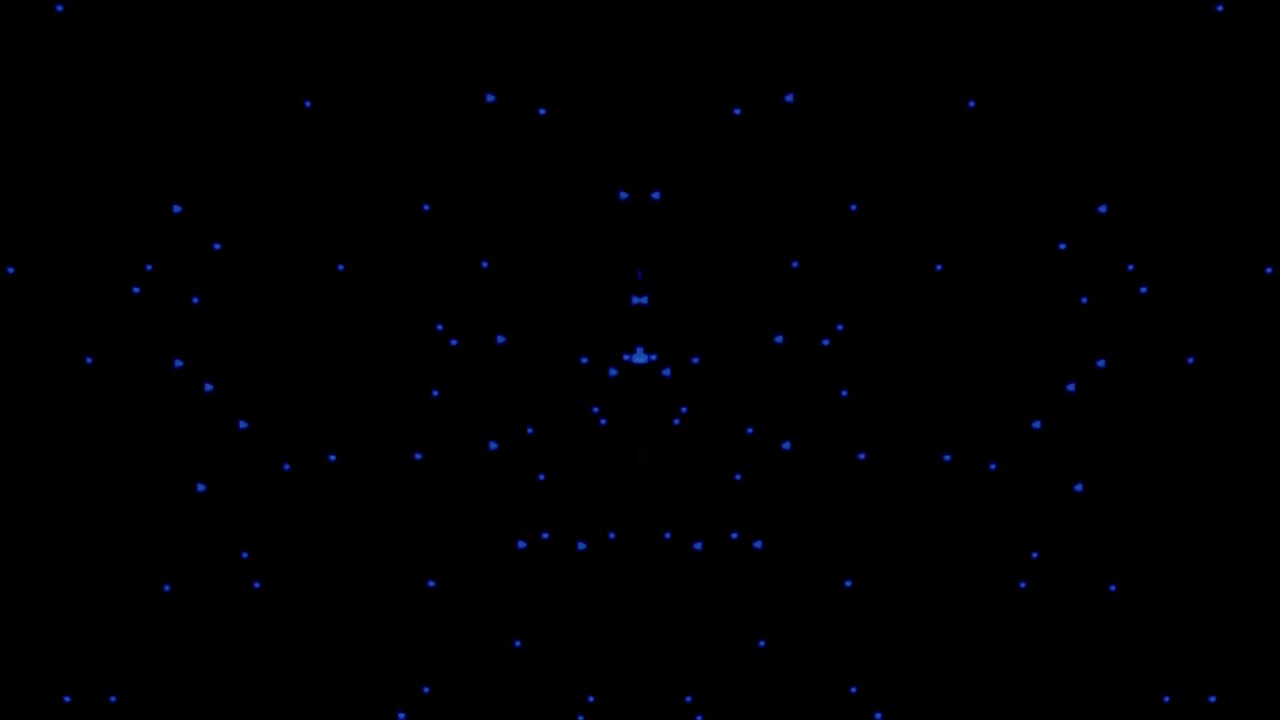 Abstract Blue Particle Animation on Black Background