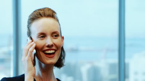 businesswoman talking on mobile phone