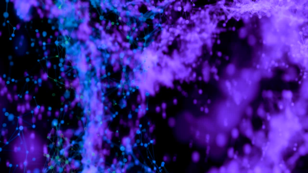 4K Abstract Molecular Network Mesh.