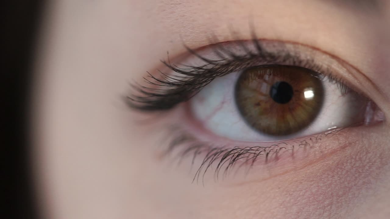 여자의 눈의 클로즈업
