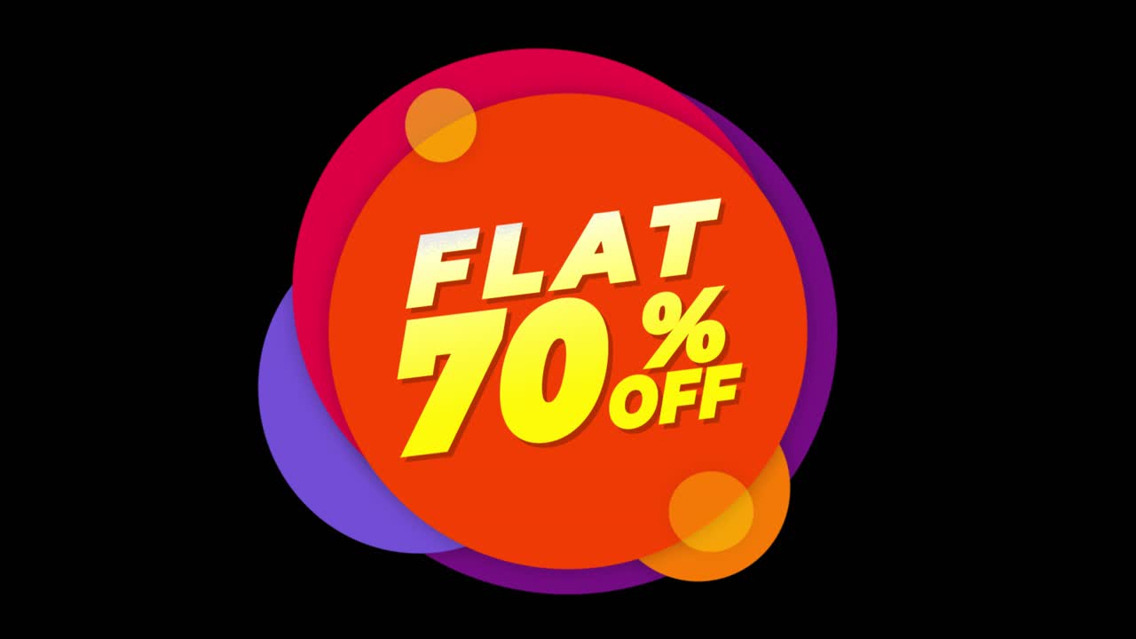 Flat 70% Off Promotion Banner