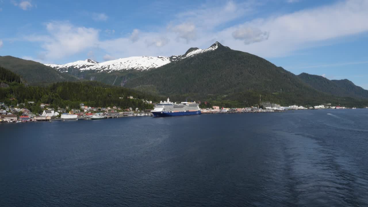 Ketchikan, Alaska seen from Tongass Narrows.