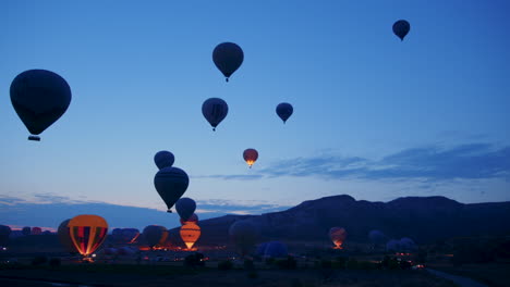 turkey hot air balloon at dawn take off