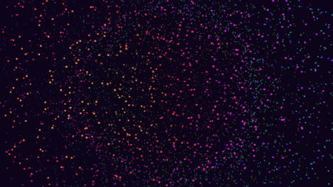 Random-flying-small-neon-glitters-in-dark-galaxy