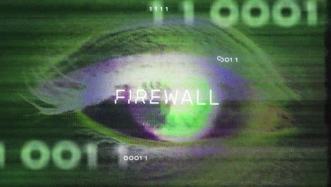 Animation-Der-Firewall-über-Zahlen-Und-Auge-Im-Negativ
