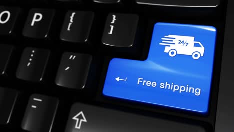 Free Shipping Button on a Keyboard