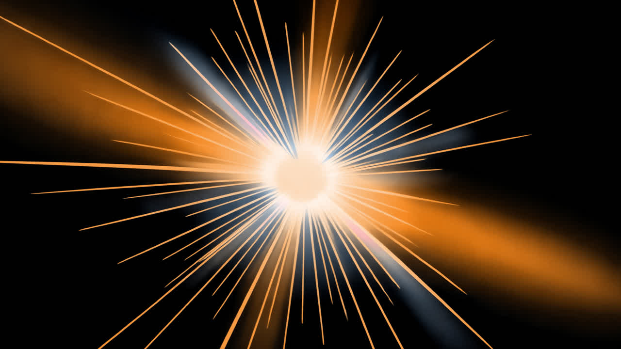 Sovrapposizione animata dinamica di energia luminosa, video 4K trasparente, canale alfa, ProRes 4444