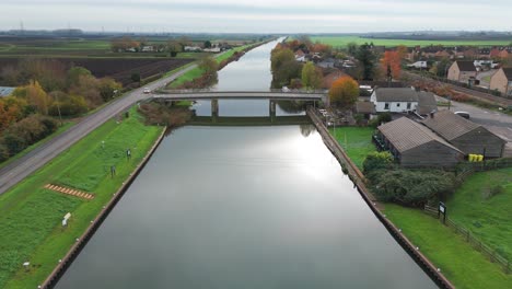 canal bridge and countryside landscape