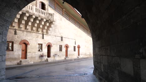 archway view of historical european city