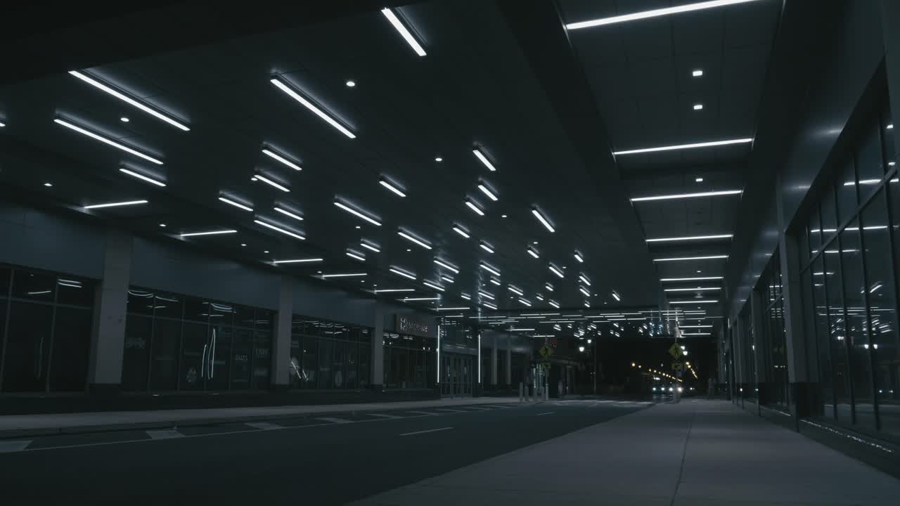 Traffic Tunnel, Philadelphia Fashion district, night