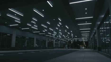 traffic tunnel, philadelphia fashion district, night