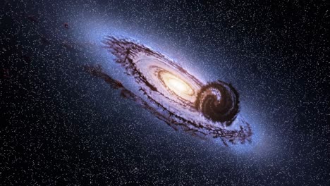 spiral galaxy with a possible collision