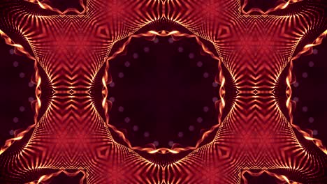 microworld, mandala o fondo abstracto de neón ornamental. composición dorada simétrica compleja con partículas de brillo que forman estructuras onduladas como en un caleidoscopio. animación suave en bucle 4k 3d. 68