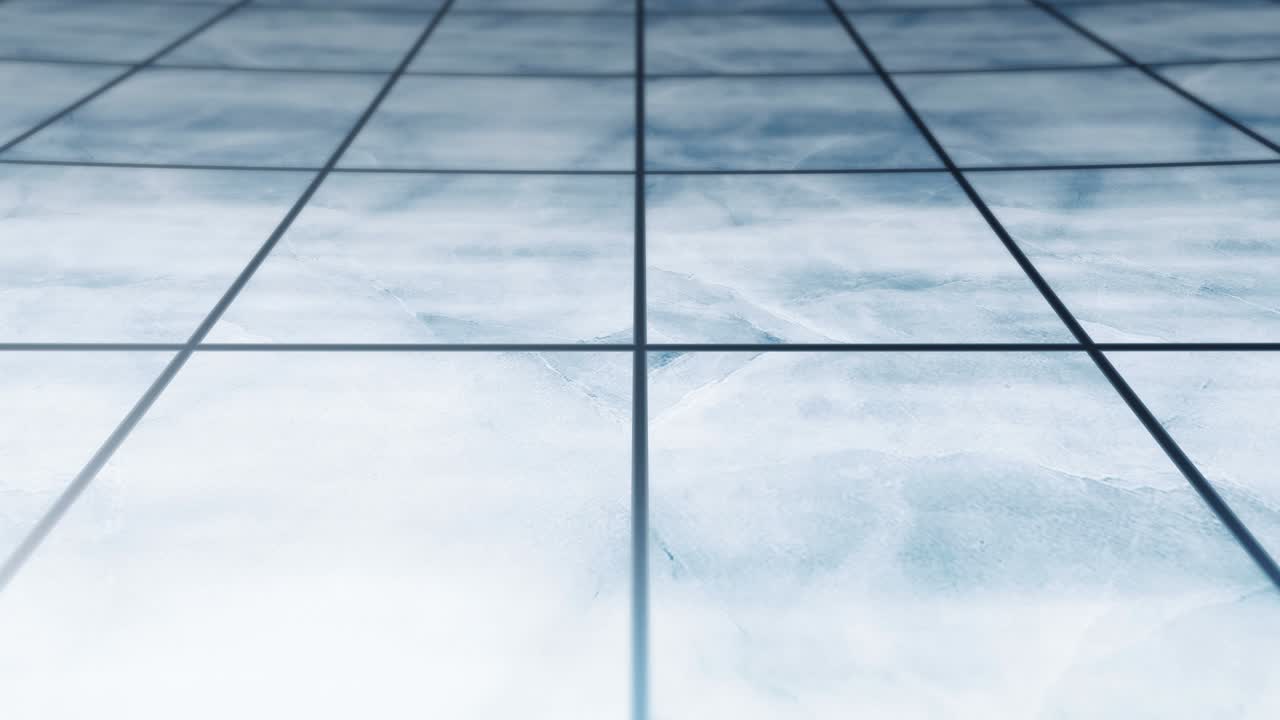 caminar en el suelo de mármol con espacio de copia. correr y caminar dar pasos. cerrar el pie del corredor. concepto de desafío de negocio. animación de bucle.