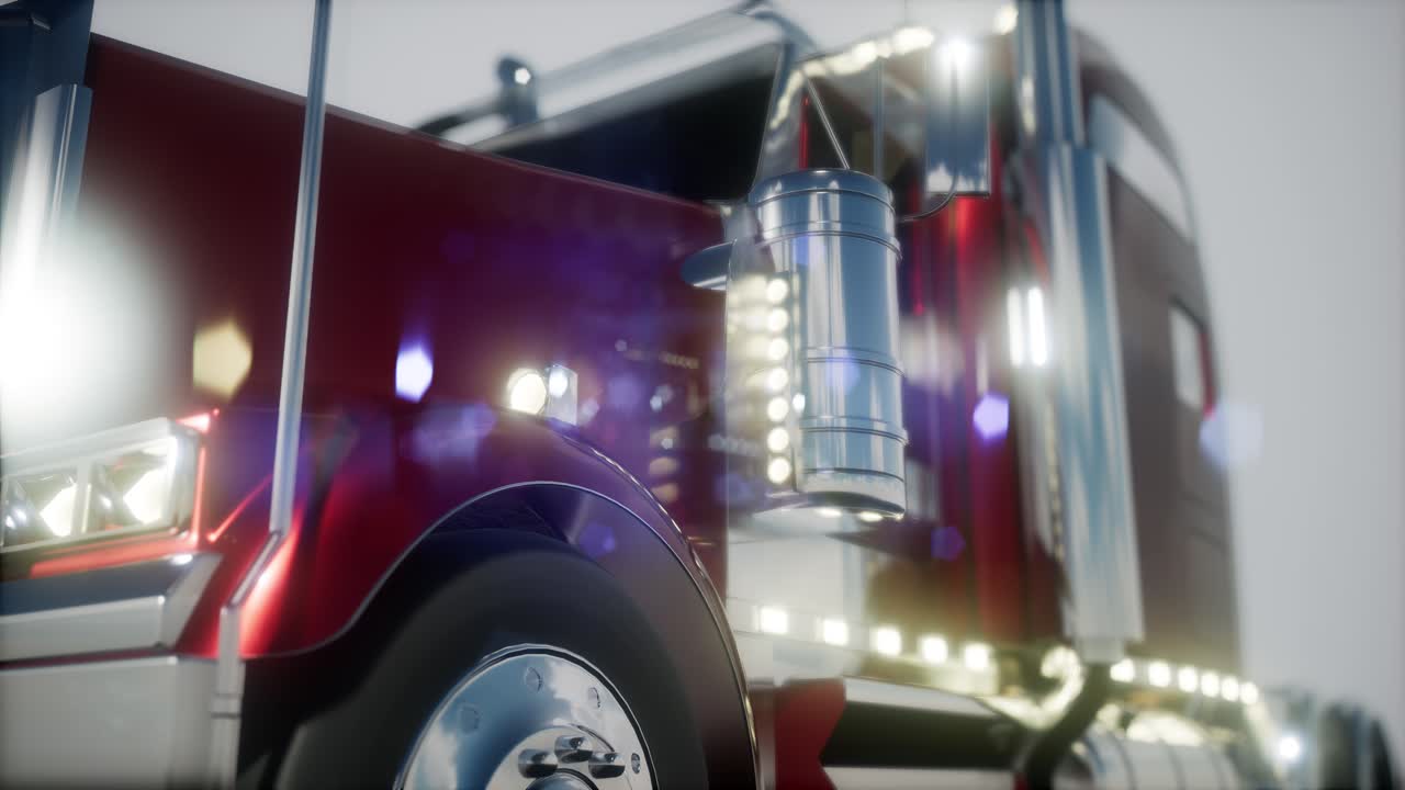 trayectoria de camión estadounidense brillante