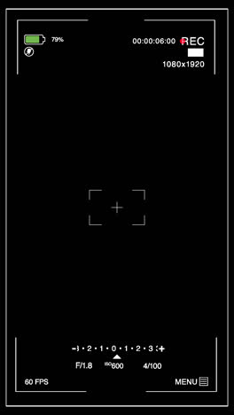 평평한 디자인의 모션 그래픽 rec 인터페이스 배경