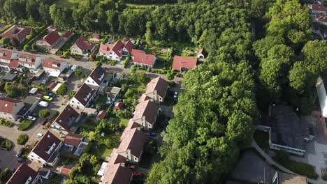 Vista-De-Drones-De-Un-área-De-Dronten,-Flevoland,-Países-Bajos
