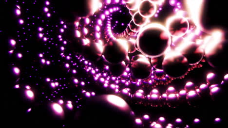 abstract glowing purple spheres