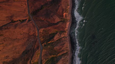 bodega bay windy scenic coastal highway bolinas sonoma coast state park pacific ocean california aerial drone birds eye forward up motion golden sunset fort ross redwood point reyes salmon creek